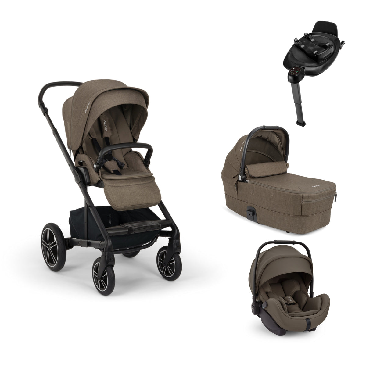 Nuna MIXX next Pistachio 4in1 Bundle inkl. Babywanne, ARRA flex & BASE next