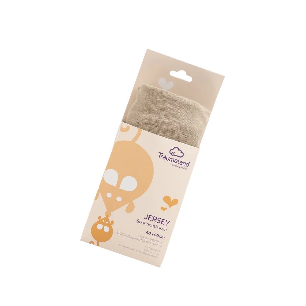 Träumeland Spannbettlaken Jersey Beige 40x90cm