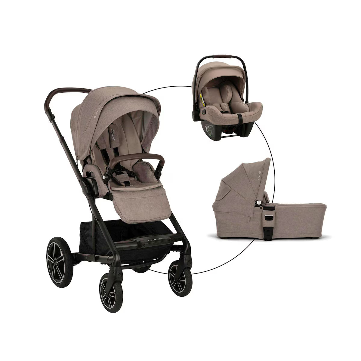 Nuna Kombikinderwagen Mixx Next Trio-Set inkl. Babyschale Pipa Next
