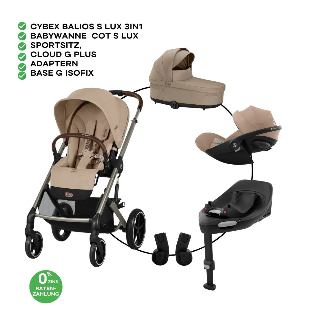 Cybex Balios S Lux 4in1 Bundle Inkl. Cloud G Plus Beige