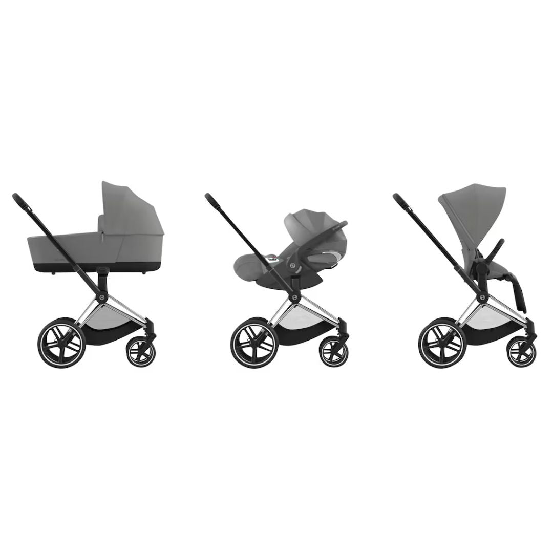 Cybex ePriam Travel Bundle-Set 4in1 inkl Cloud T Plus Mirage Grey / Black