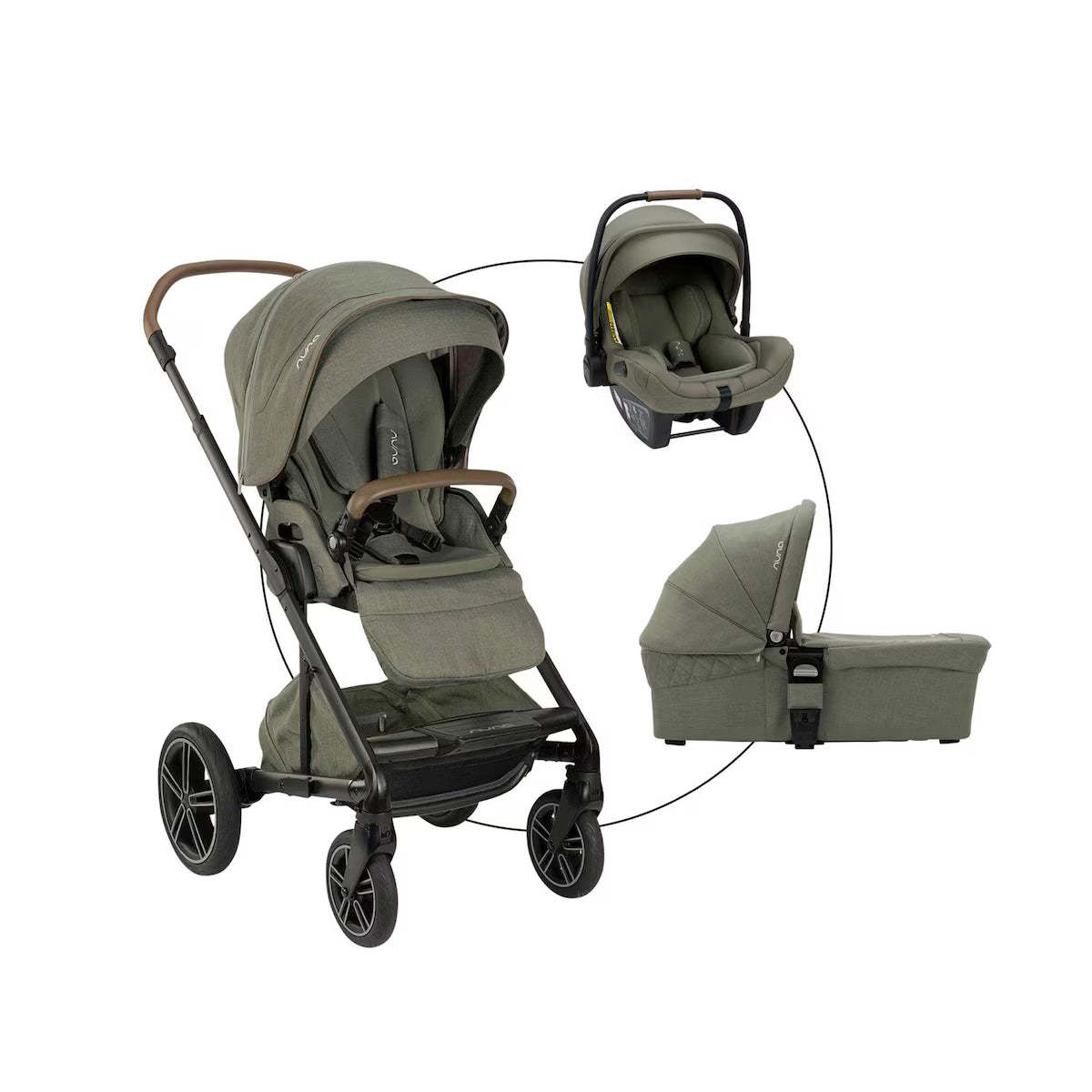 Nuna Kombikinderwagen Mixx Next Trio-Set inkl. Babyschale Pipa Next