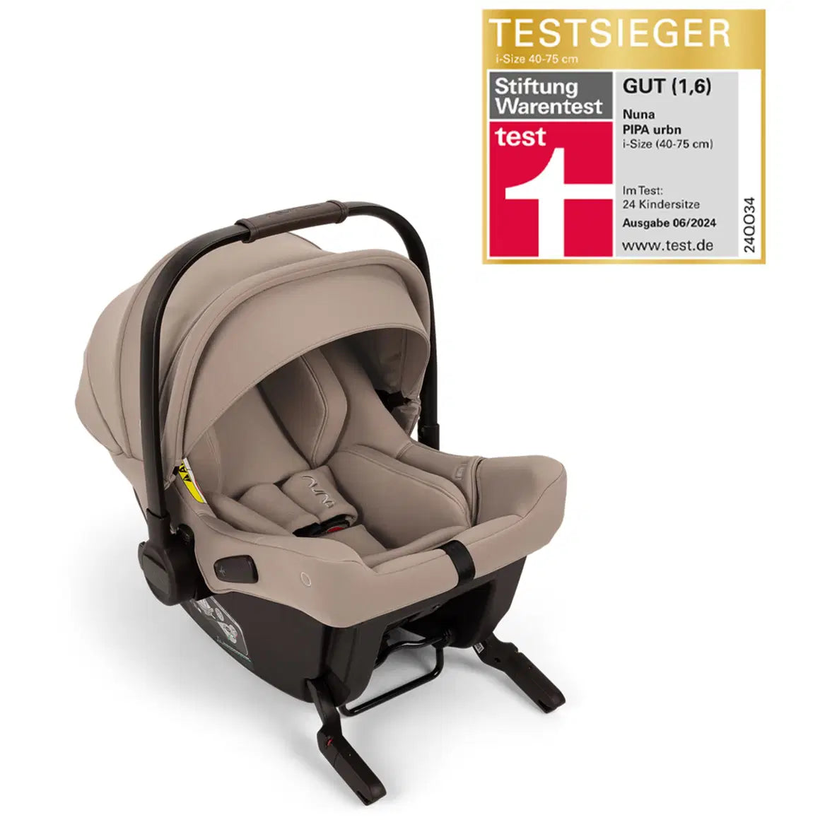 nuna pipa urbn mit integrierten Isofix-Konnektoren cedar