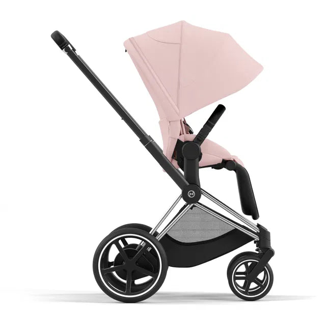 Cybex Chrome ePriam Travel Bundle-Set 4in1 inkl Cloud T Plus Chrome / Black /Peach Pink