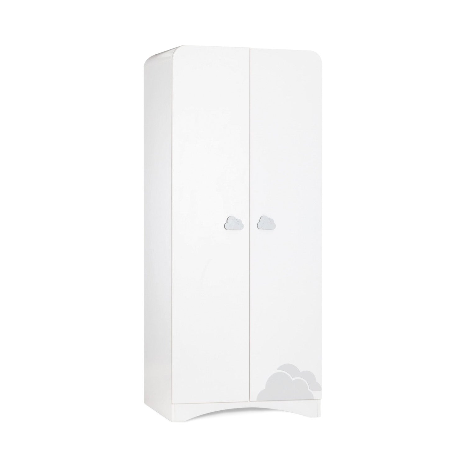 Babyzimmer Pori-Weiss Set inkl Babybett, Kommode, 2Türige Schrank & Matratze