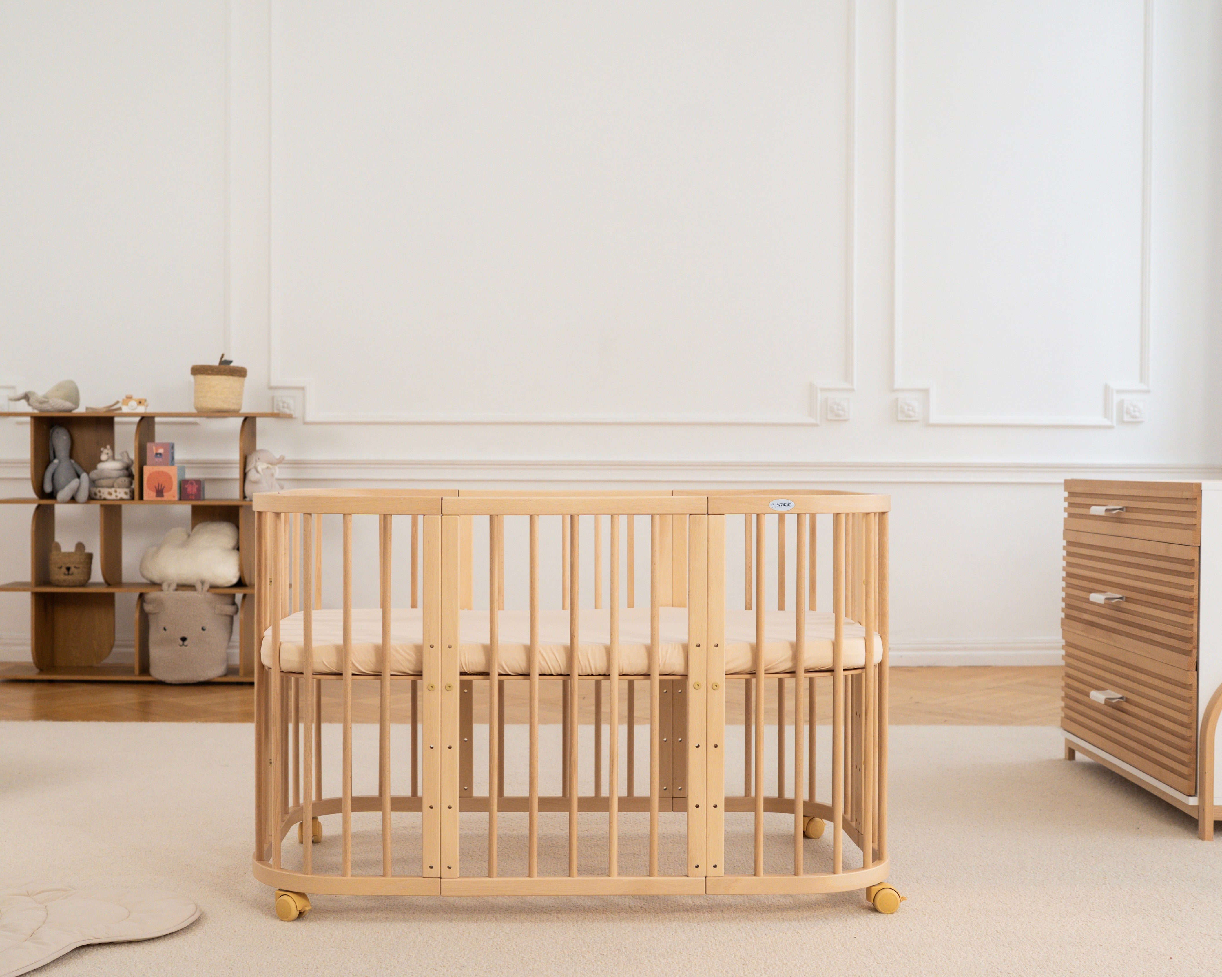 7in1 Babybett Quadi Nature – inkl. Matratze