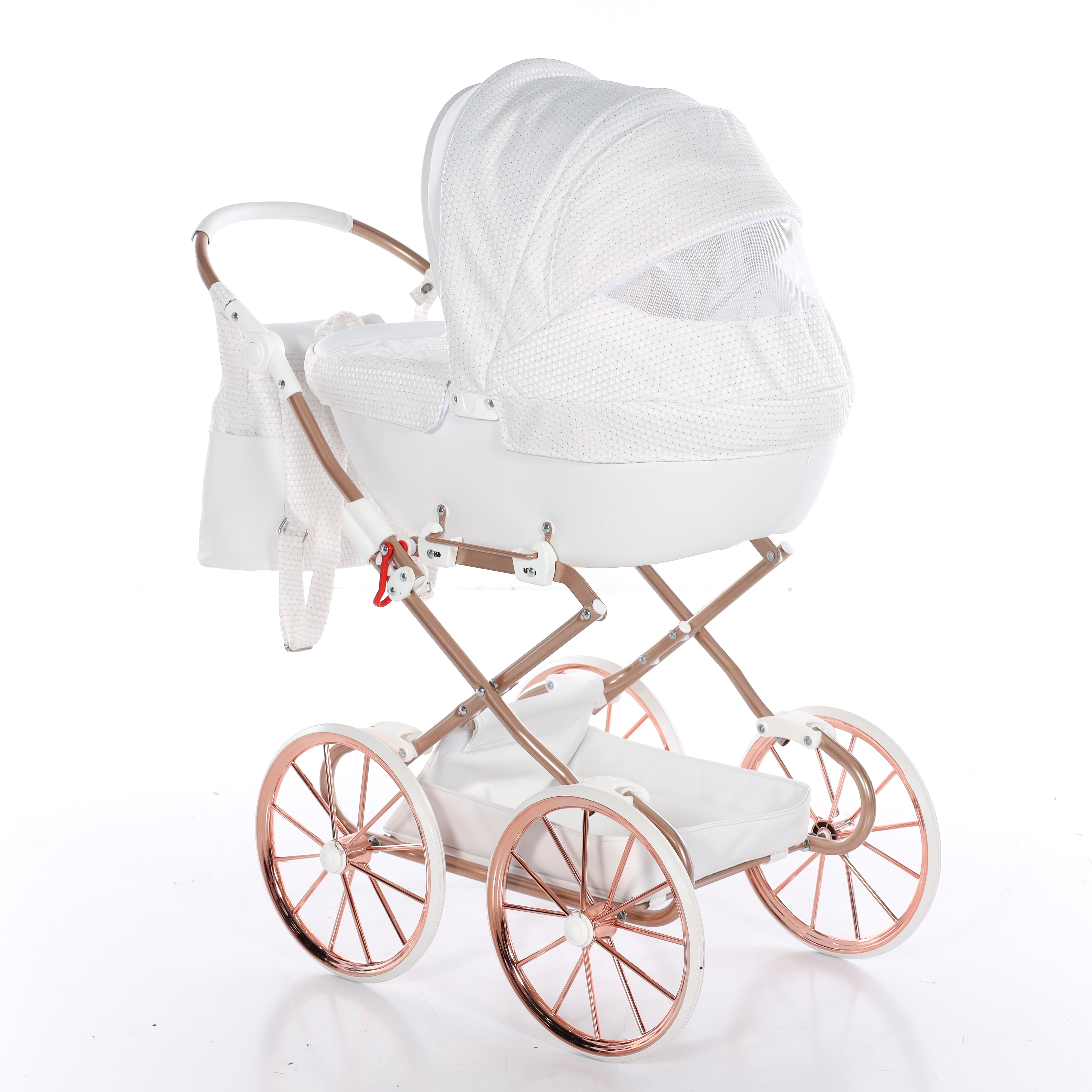 Junama Doll Pram - White Copper