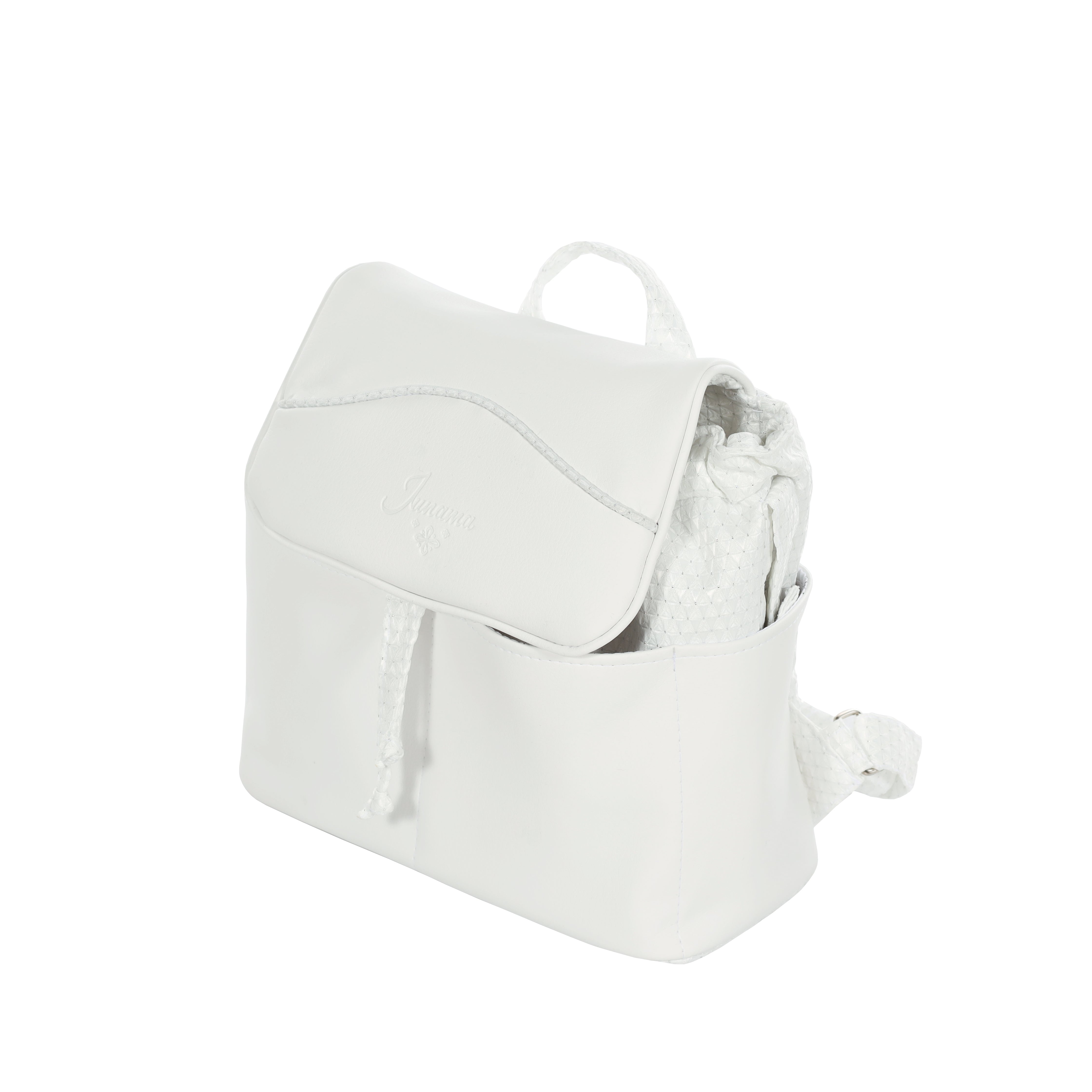 Junama Doll Pram - White Silver