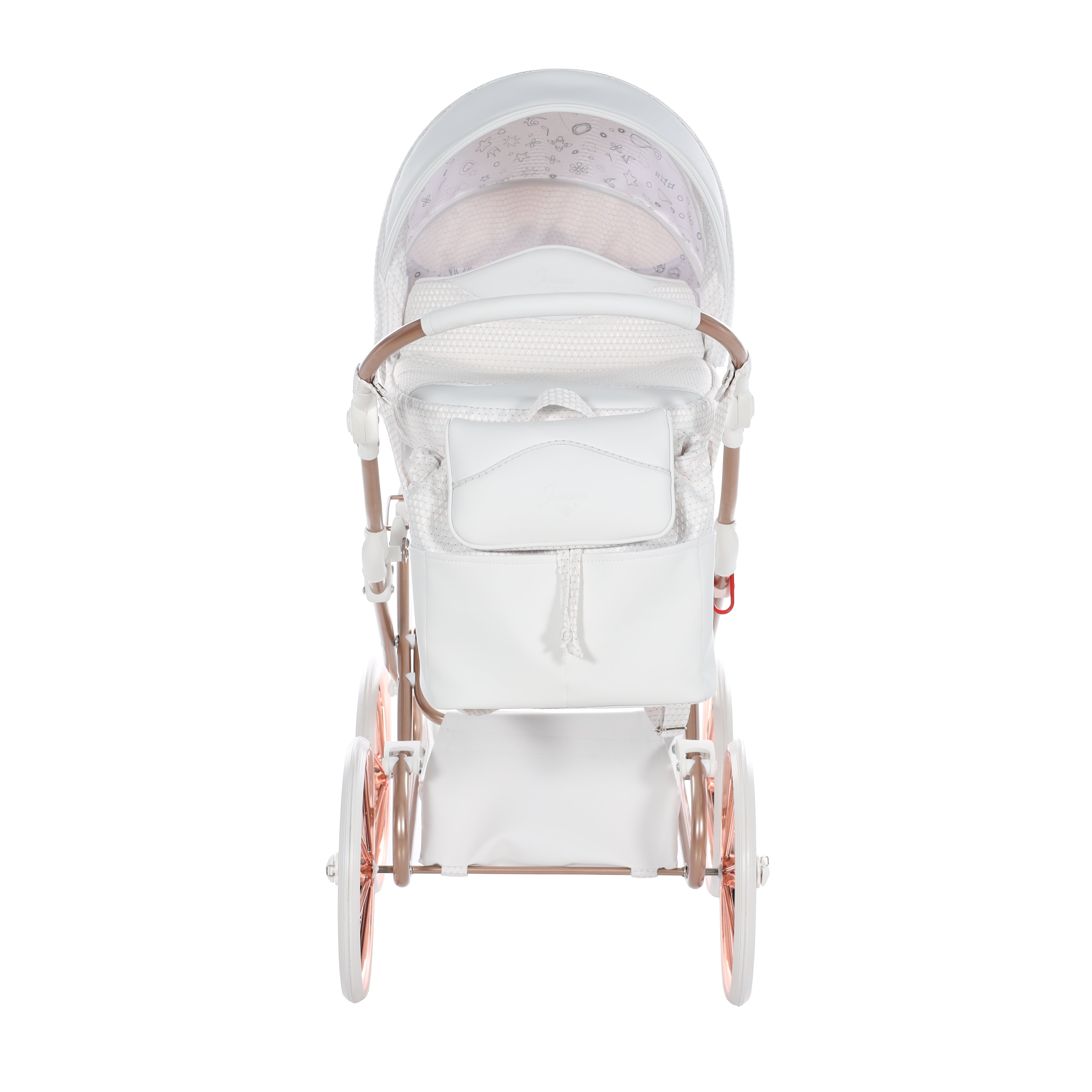Junama Doll Pram - White Copper
