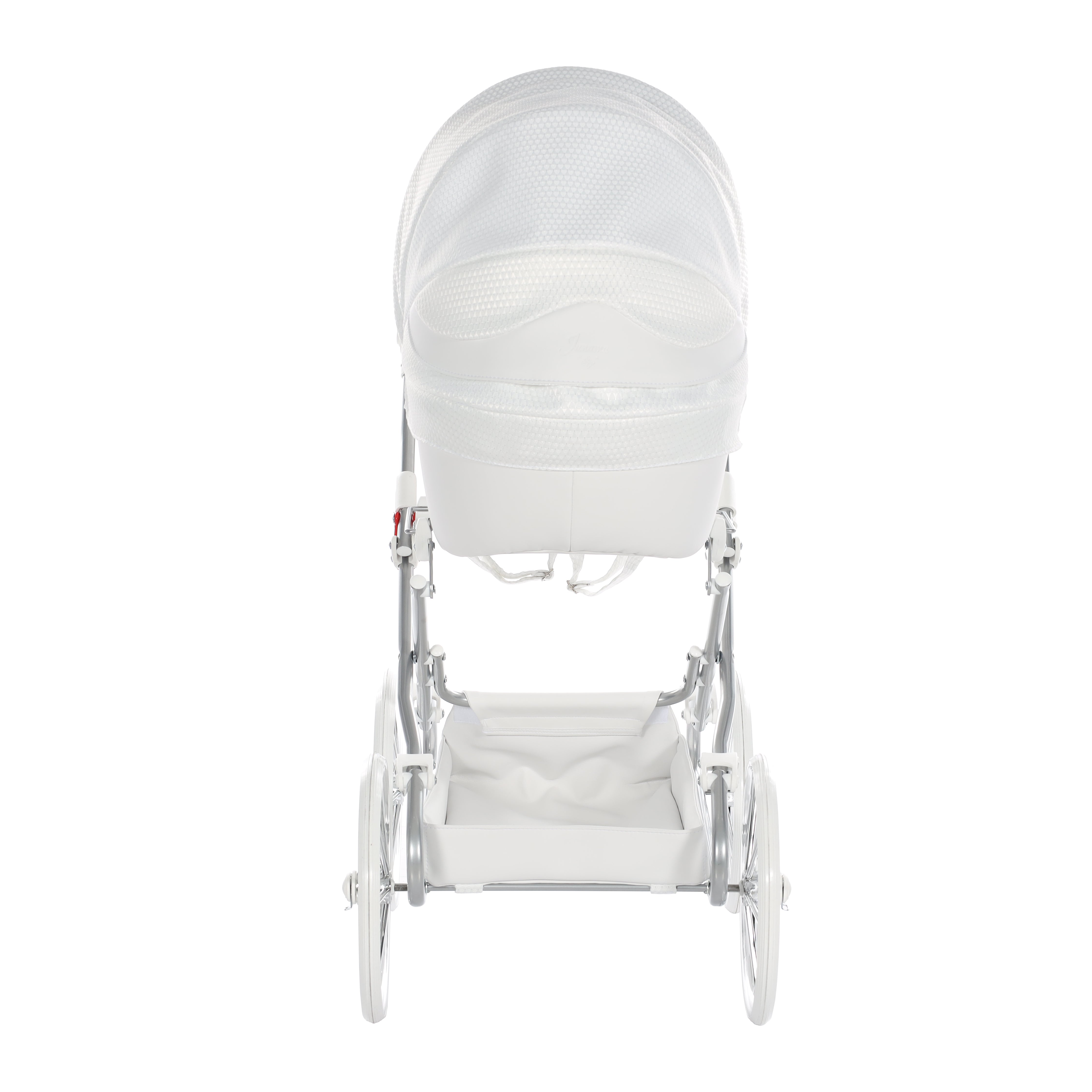 Junama Doll Pram - White Silver
