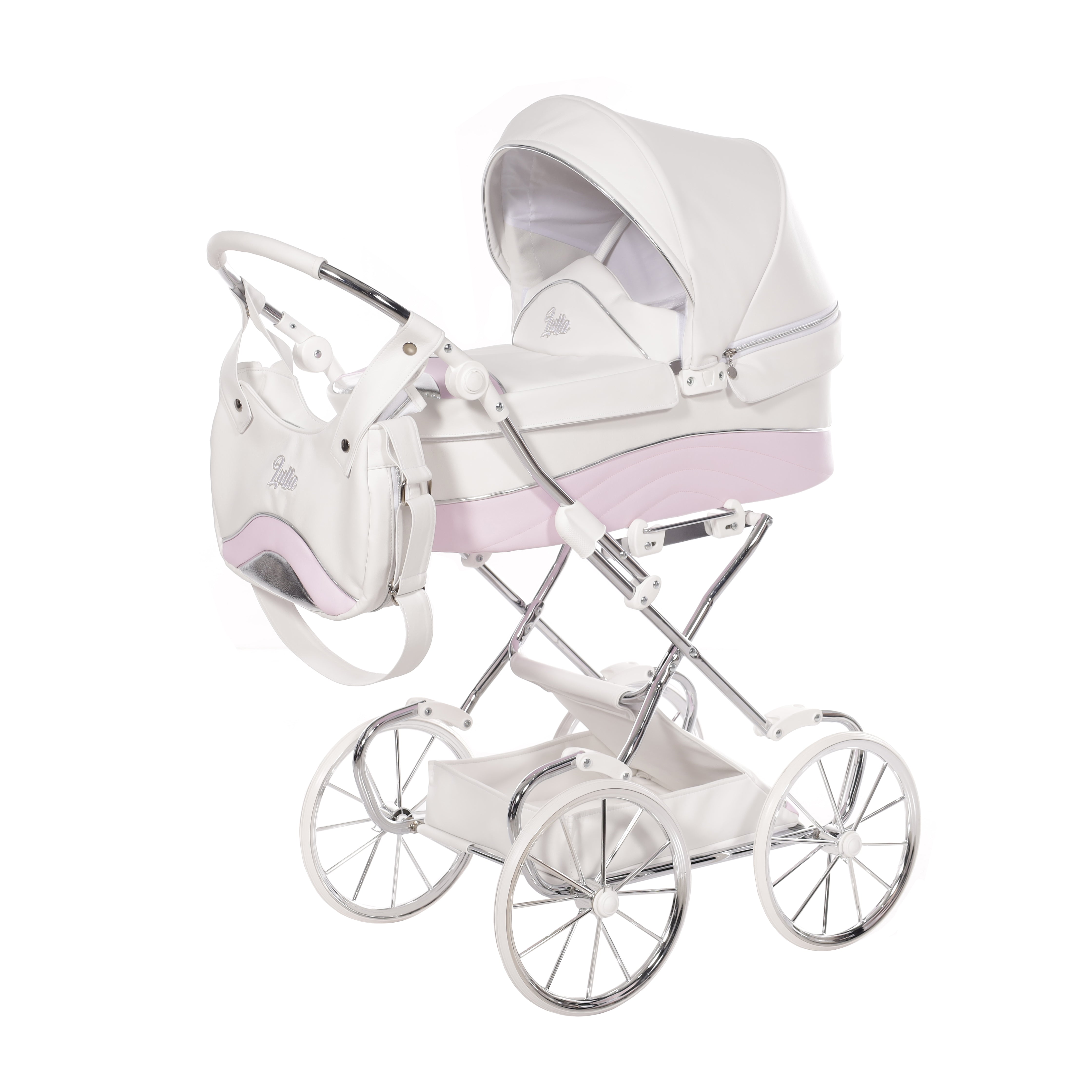 Junama Doll Pram - Lulla White Rose