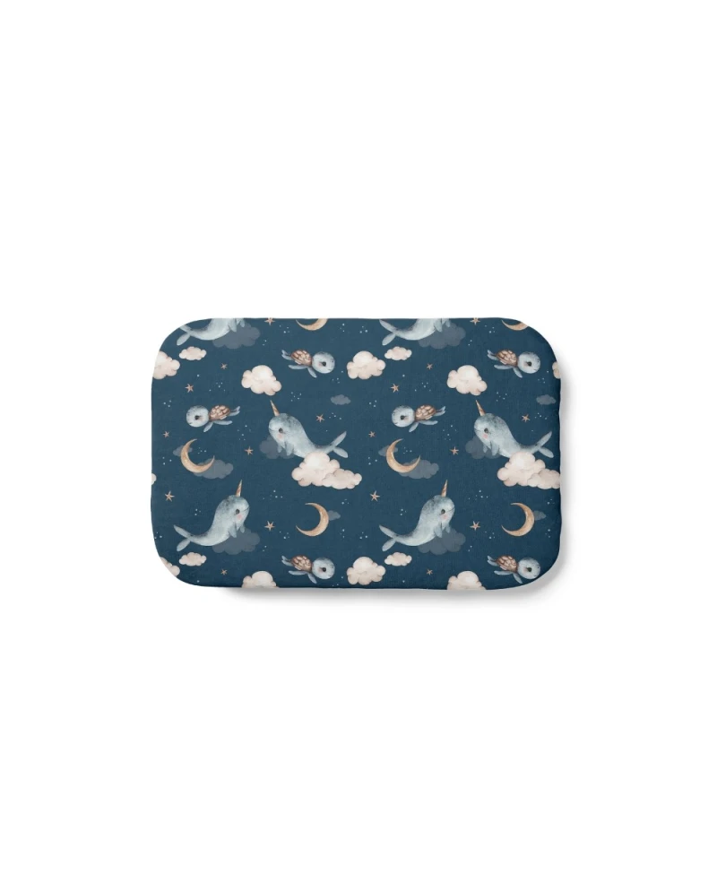 Bambus Decke & Kissen mit Füllung Wale Graphite