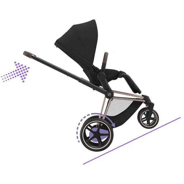 CYBEX ePriam 2.0 Rosegold Kinderwagen sepia black black