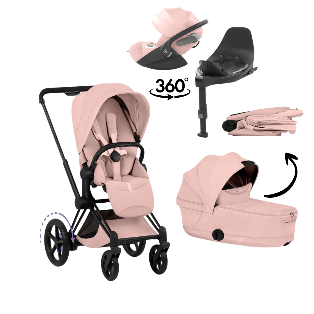 CYBEX E-Priam Style Matt Bundle - Set 4in1 inkl. Cloud T & Base T Off White