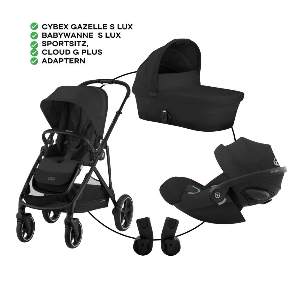 Cybex Gazelle S Trio-Set Bundle Inkl Cloud G PLUS i-Size Chocolate Brown