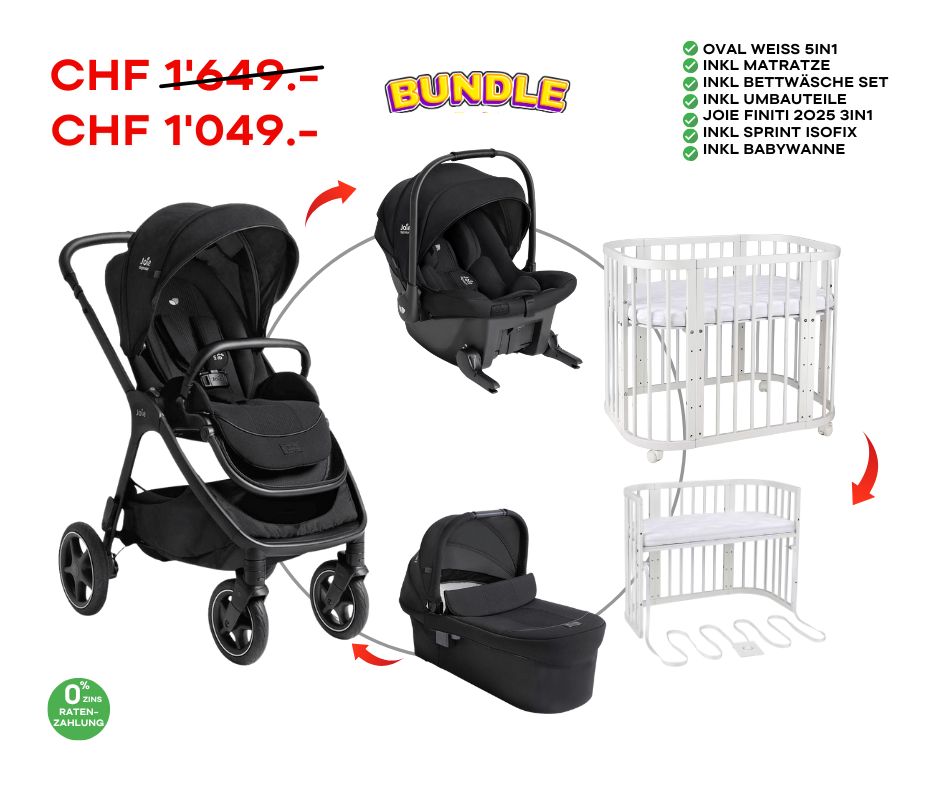 Joie Finiti Eclipse 3in1 Bundle-Set inkl Babybett Oval Set