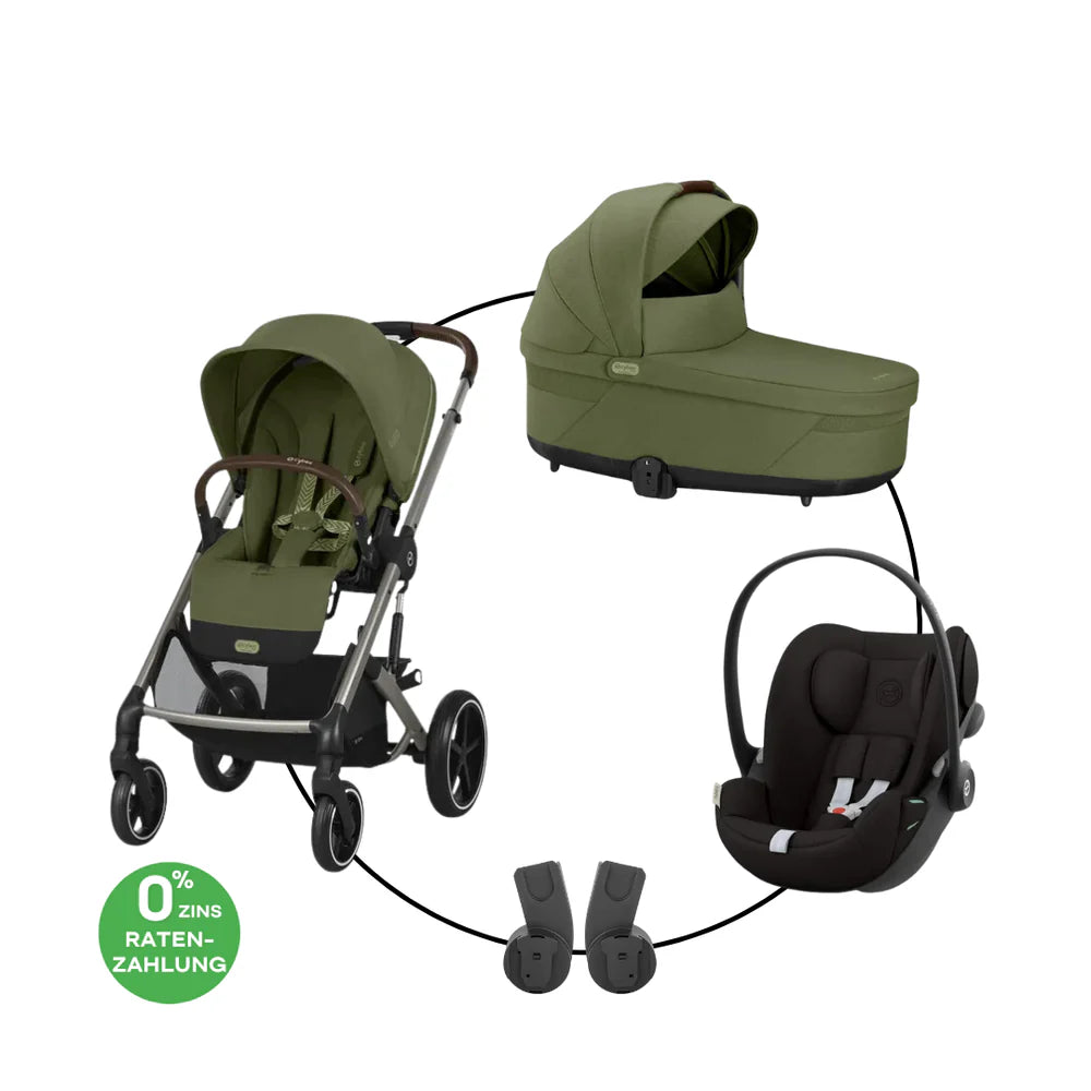 Cybex Balios S Lux Trio-Set Bundle inkl. Cloud G i-Size Plus Moss Green