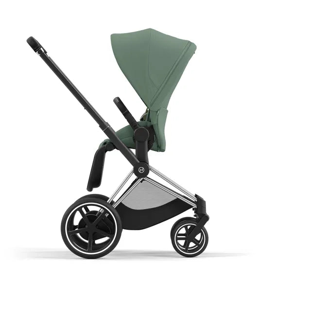 Cybex Chrome ePriam Travel Bundle-Set 4in1 inkl Cloud T Plus Chrome / Black / Leaf Green