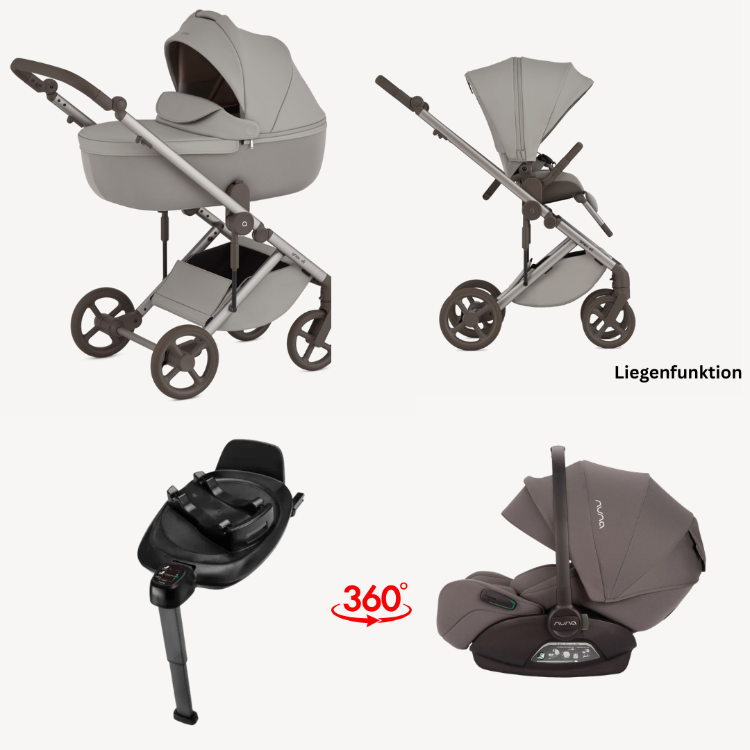 Anex Eli Grey 4in1 Bundle Set inkl Babyschale & Isofix 360°