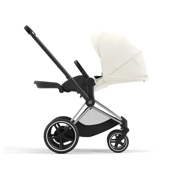Cybex Chrome ePriam Travel Bundle-Set 4in1 inkl Cloud T Plus Chrome / Black / Off White