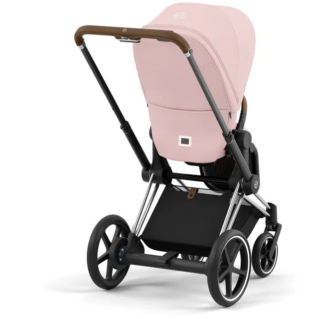 Cybex Chrome ePriam Travel Bundle-Set 4in1 inkl Cloud T Plus Chrome / Brown /Peach Pink