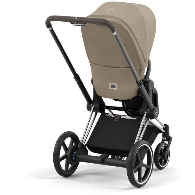 Cybex Chrome ePriam Travel Bundle-Set 4in1 inkl Cloud T Plus Chrome/ Brown /Cozy Beige