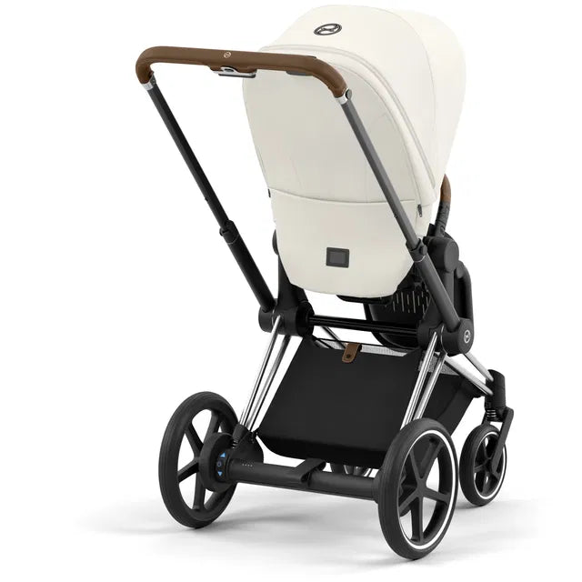Cybex Chrome ePriam Travel Bundle-Set 4in1 inkl Cloud T Plus Chrome / Brown /Off White