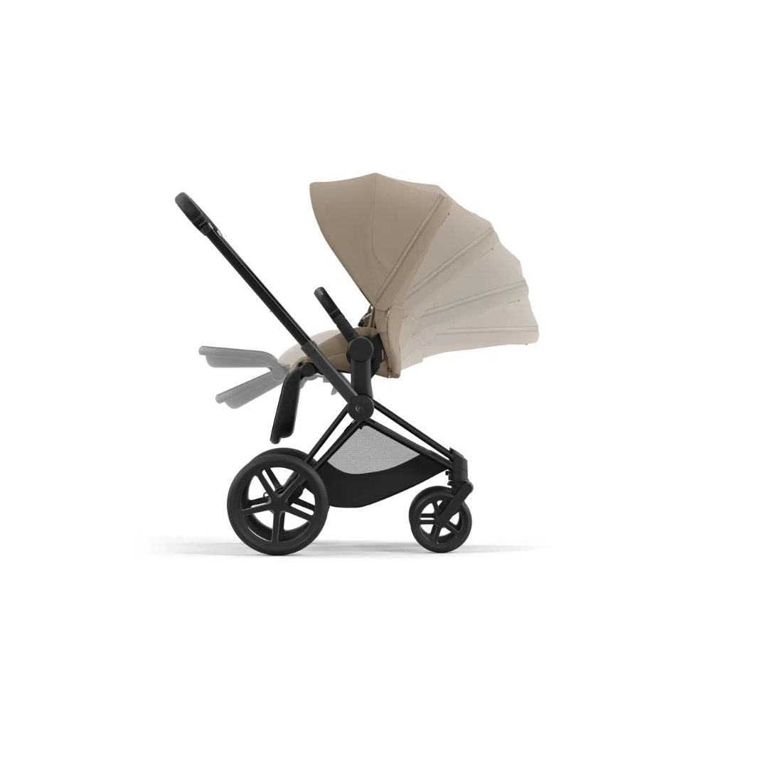 Cybex ePriam Black Travel Bundle-Set 4in1 inkl Cloud T Plus Cozy Beige / Black