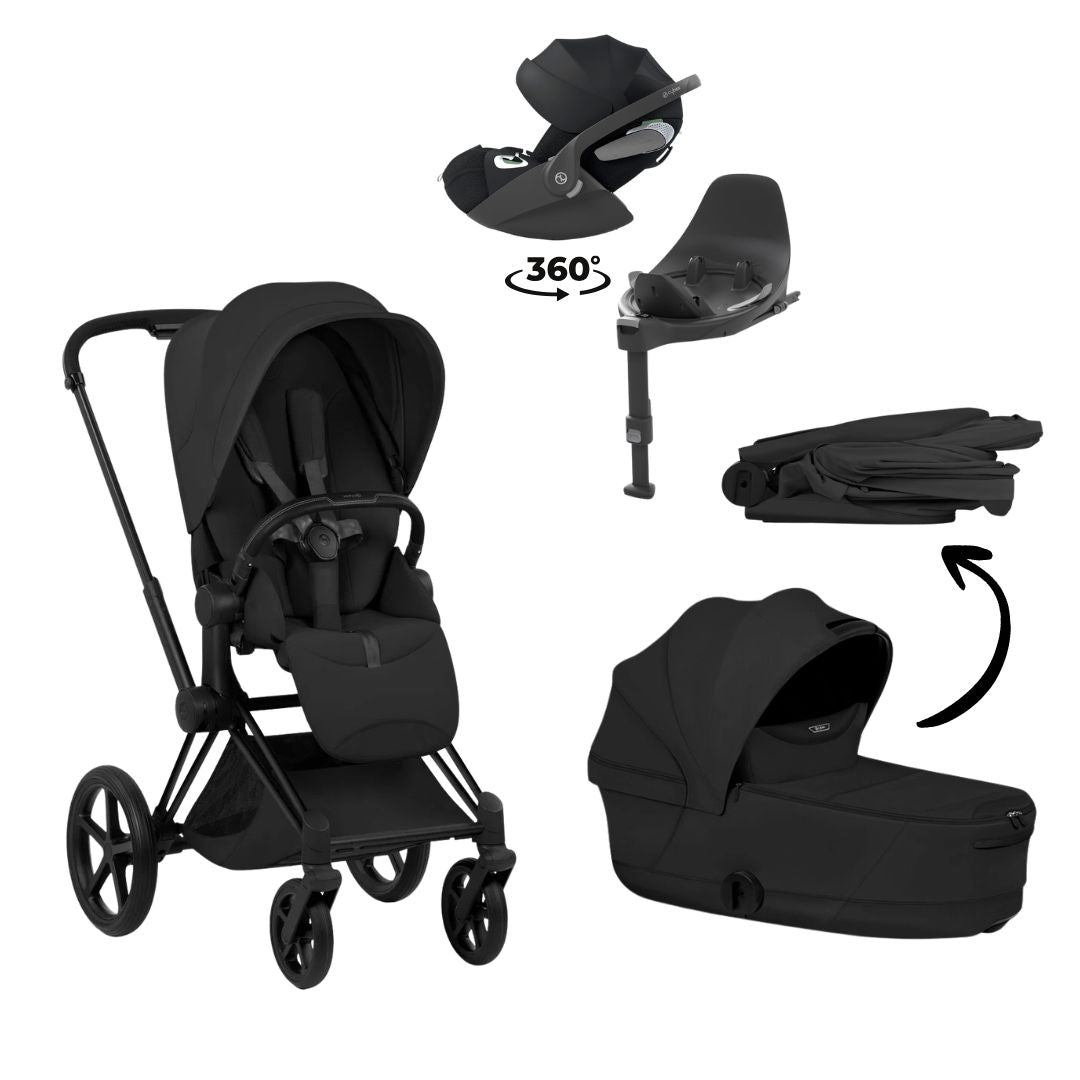 CYBEX Priam Style Matt Bundle - Set 4in1 inkl. Cloud T & Base T Peach Pink
