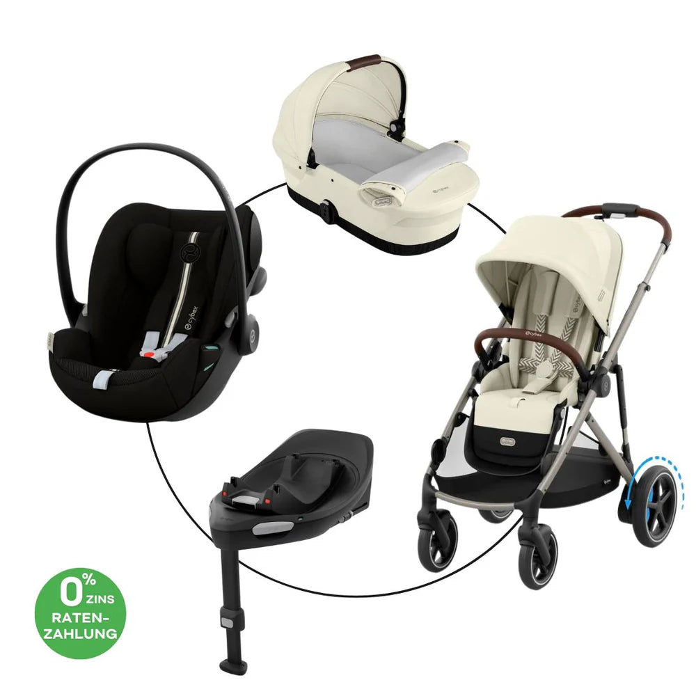 Cybex E-Gazelle Travel Bundle-Set 4in1 Moon Black