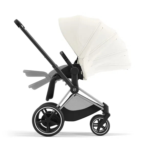 Cybex Chrome ePriam Travel Bundle-Set 4in1 inkl Cloud T Plus Chrome / Black / Off White