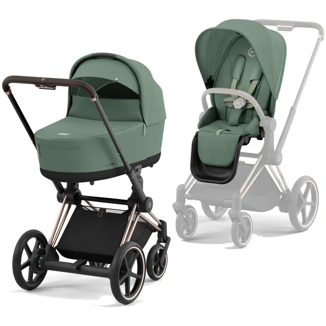 CYBEX ePriam 2.0 Rosegold Kombikinderwagen cozy beige beige