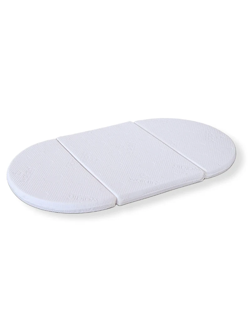 Lit Bébé 7en1 Ovale Blanc – incluant Matelas
