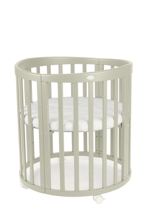 Lit Bébé 7en1 Ovale Olive – incluant Matelas