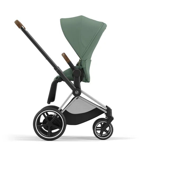 Cybex Chrome ePriam Travel Bundle-Set 4in1 inkl Cloud T Plus Chrome / Leaf Green