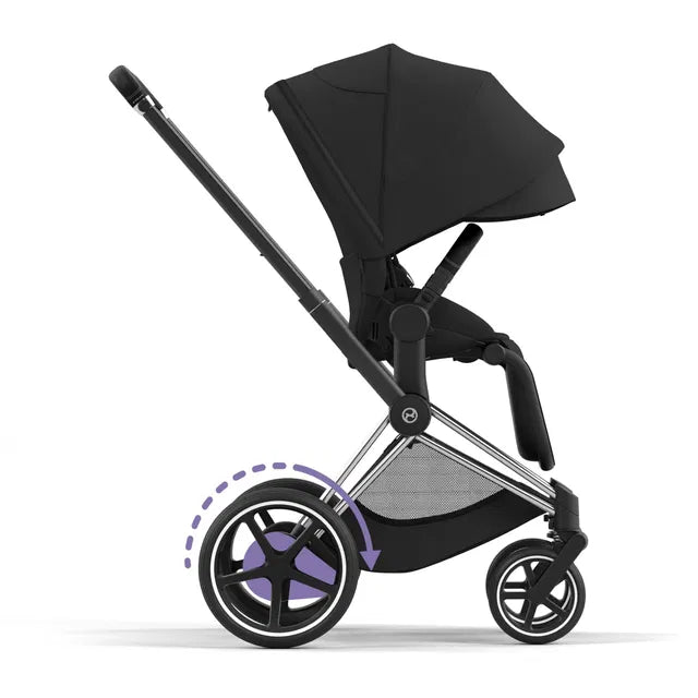 Cybex Chrome ePriam Travel Bundle-Set 4in1 inkl Cloud T Plus Chrome / Black / Sephia Black