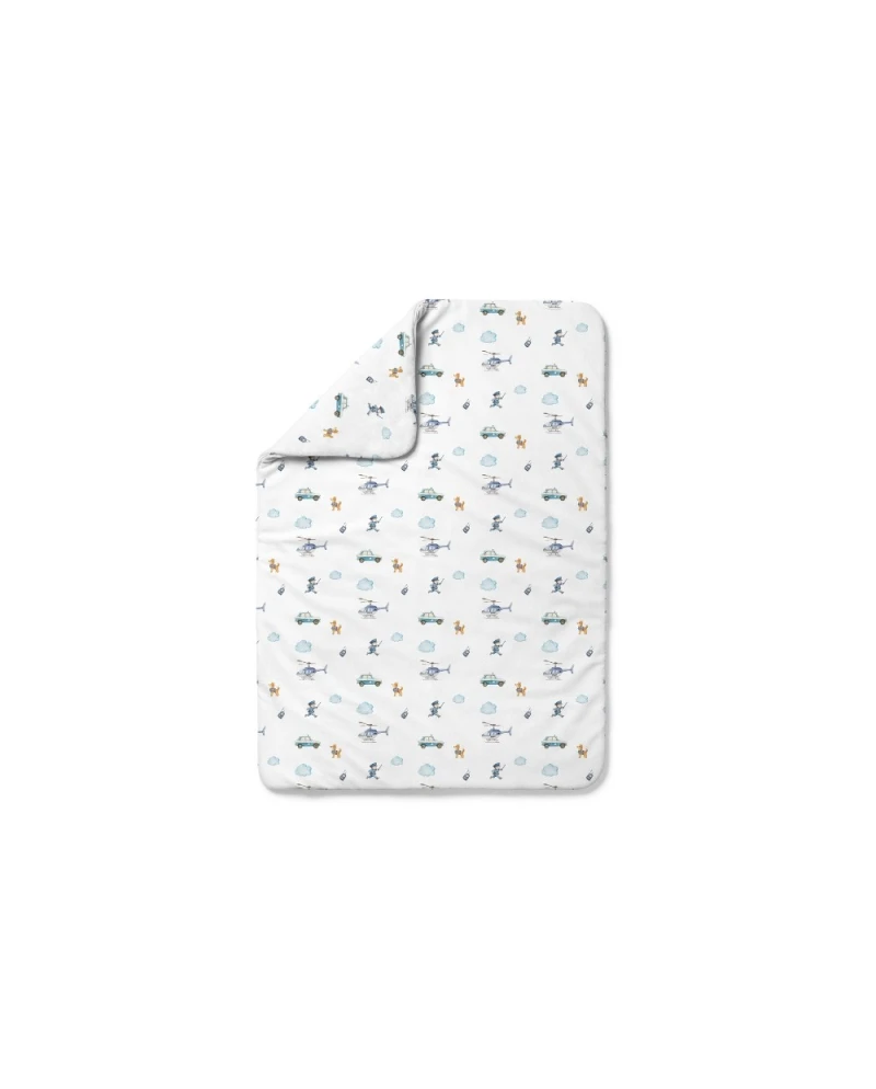 Bambus Decke & Kissen mit Füllung Wale Weiss