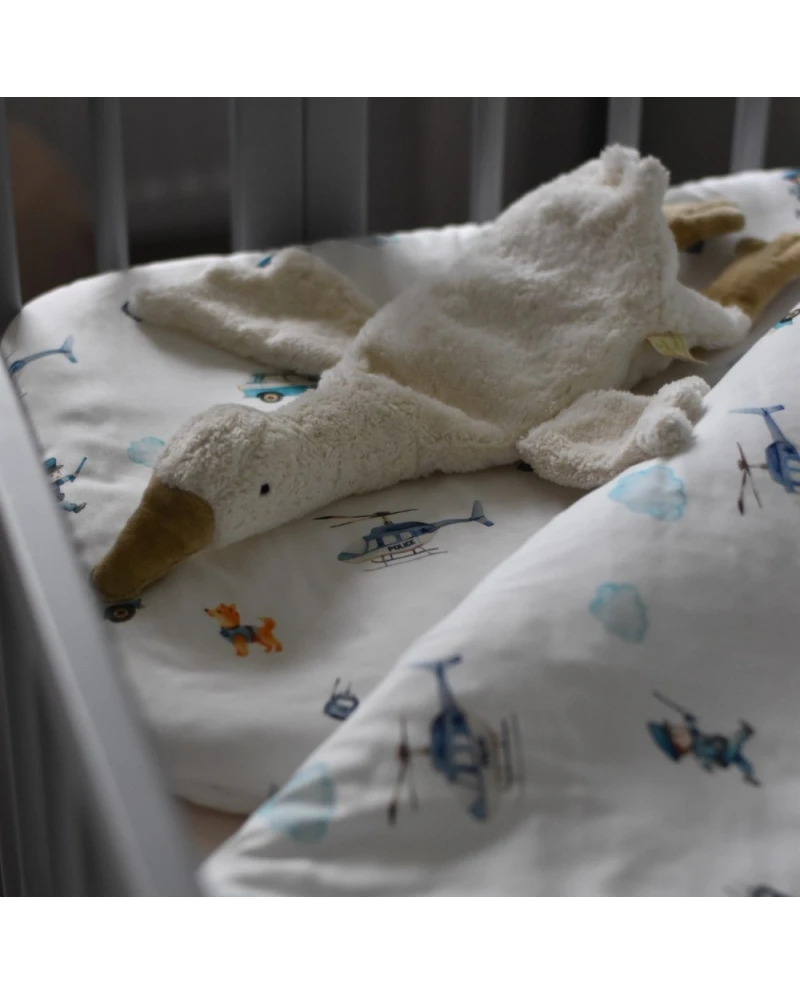 Bambus Decke & Kissen mit Füllung Polizei