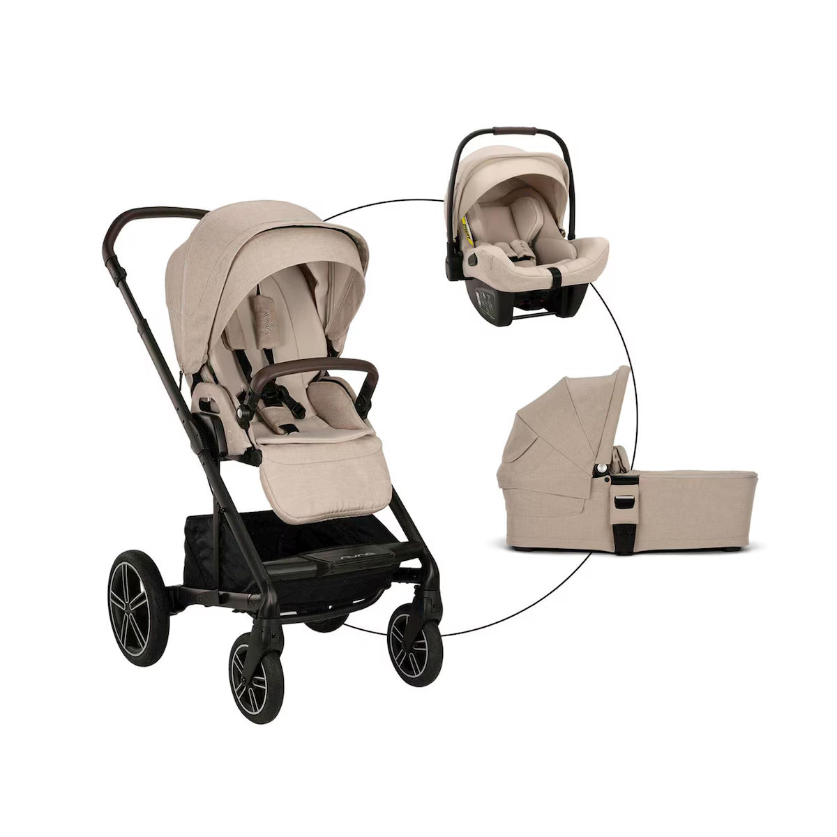 Nuna Kombikinderwagen Mixx Next Trio-Set inkl. Babyschale Pipa Next