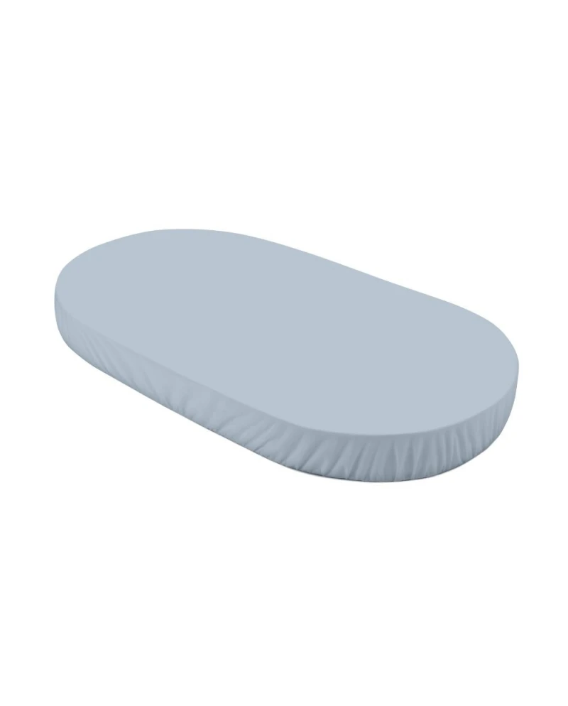 Spannbettlaken aus Baumwolle 124x73 cm – Blue Oval