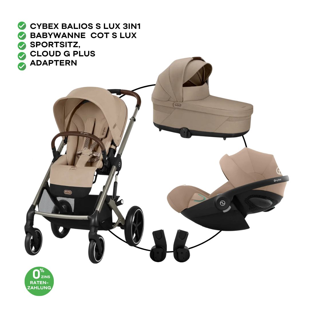 Cybex Balios S Lux Trio-Set Bundle Inkl. Cloud G Plus Beige