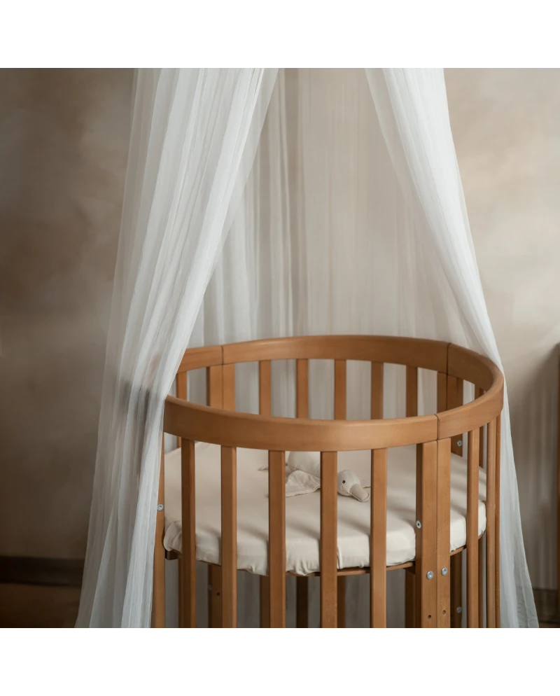 Lit bébé 7en1 Ovale Vintage – incl. Matelas