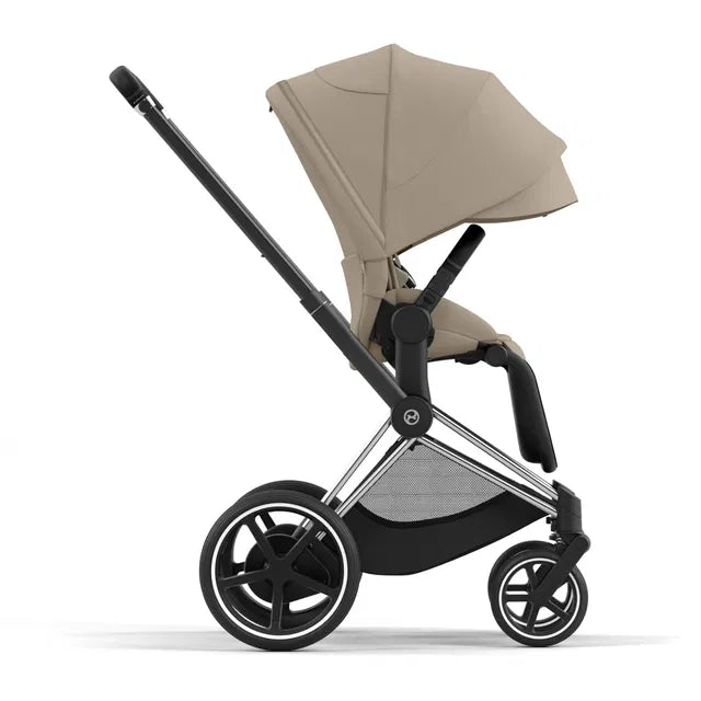 Cybex Chrome ePriam Travel Bundle-Set 4in1 inkl Cloud T Plus Chrome/ Brown /Cozy Beige