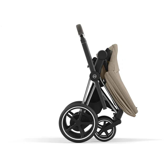 Cybex Chrome ePriam Travel Bundle-Set 4in1 inkl Cloud T Plus Chrome/ Brown /Cozy Beige
