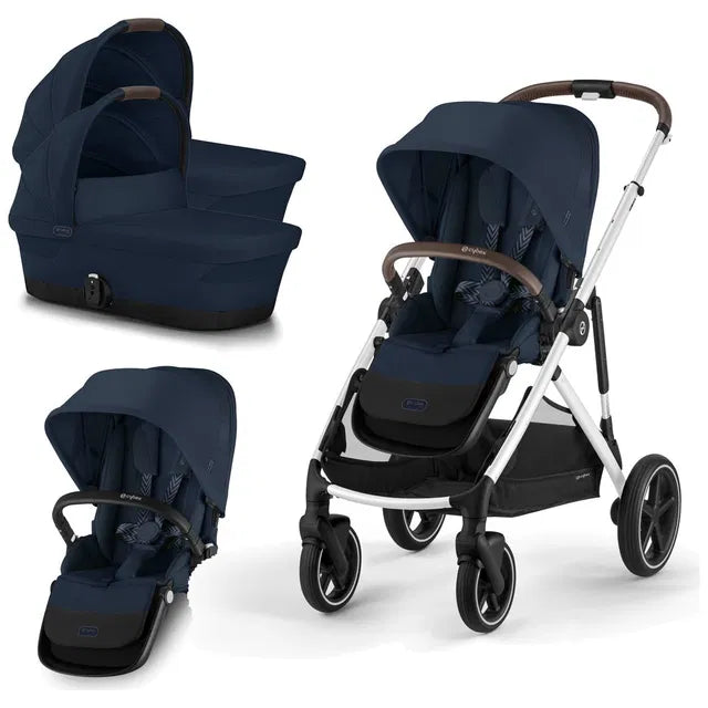 CYBEX Gazelle S Zwillingskinderwagen moon black black