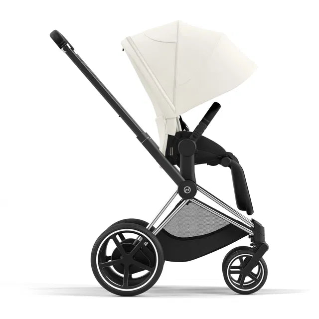 Cybex Chrome ePriam Travel Bundle-Set 4in1 inkl Cloud T Plus Chrome / Black / Off White