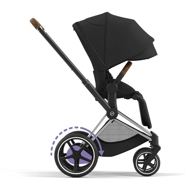 Cybex Chrome ePriam Travel Bundle-Set 4in1 inkl Cloud T Plus Chrome / Sephia Black