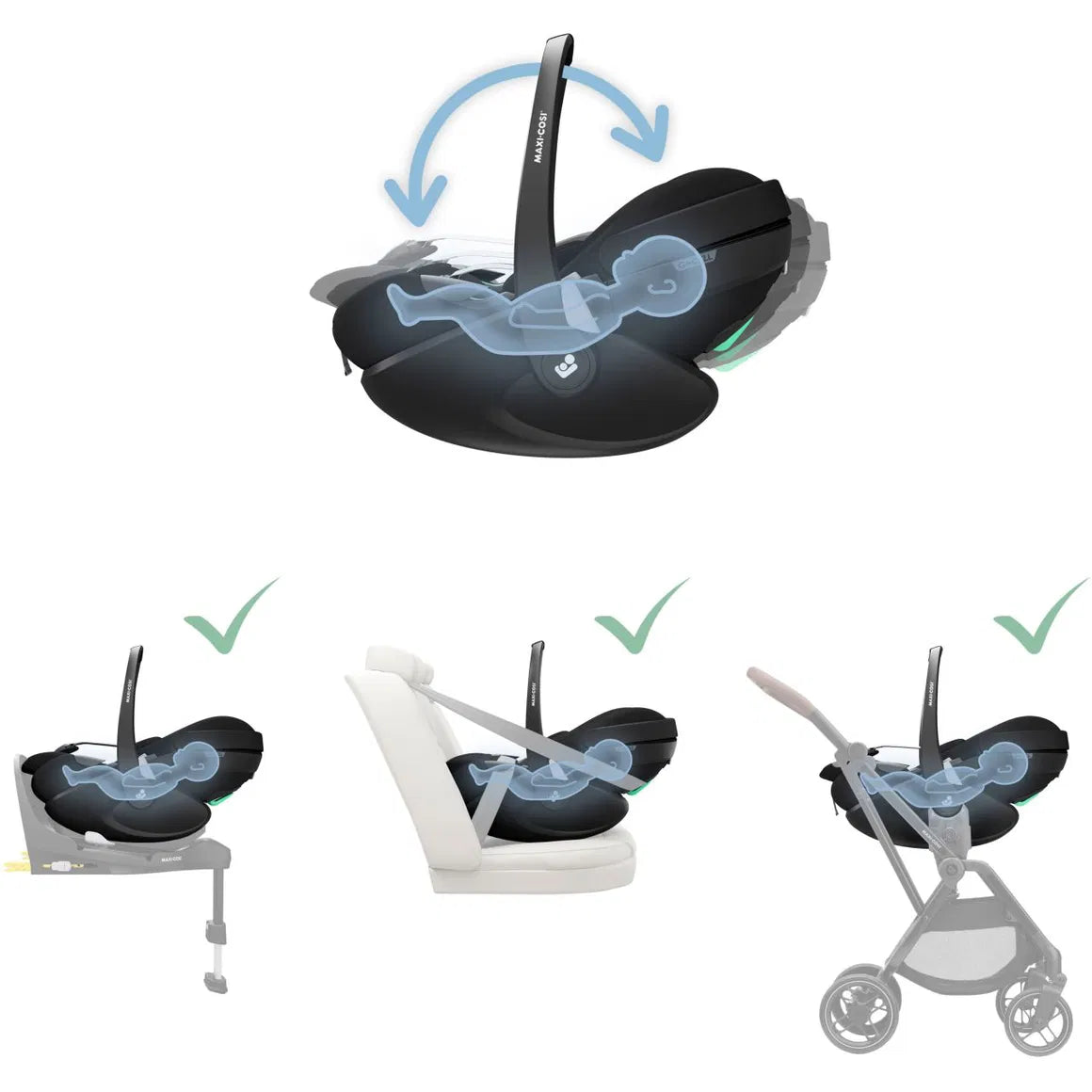 Maxi Cosi Pebble 360 Pro2 twillic black