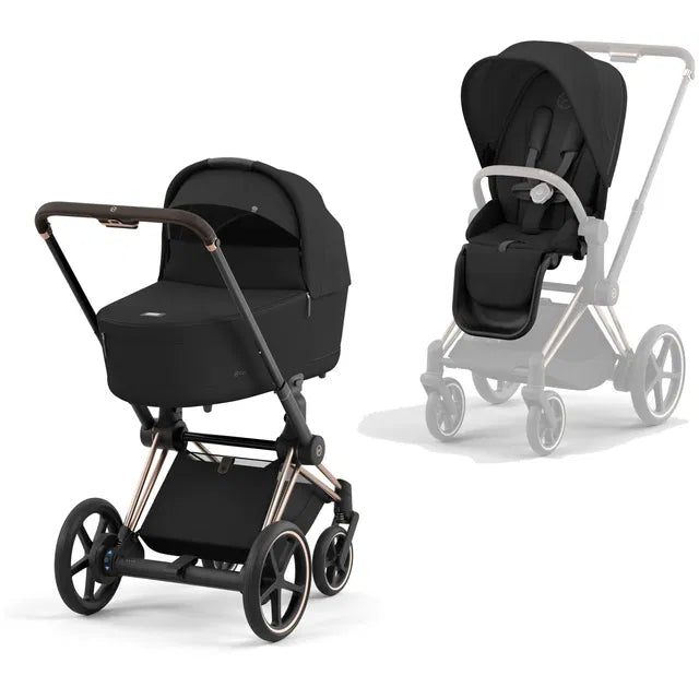 CYBEX ePriam 2.0 Rosegold Kombikinderwagen cozy beige beige