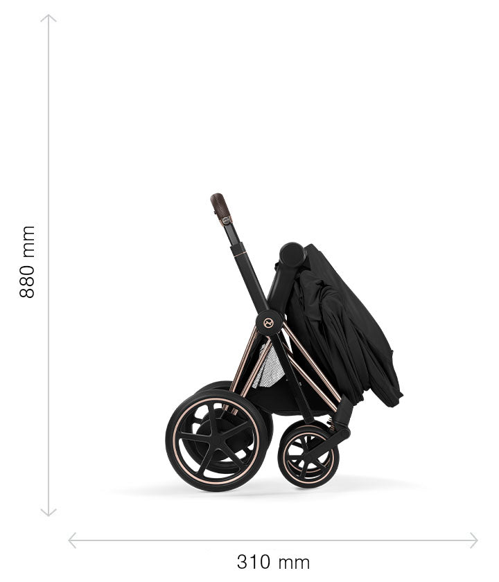 CYBEX E-Priam Style Rosegold Bundle - Set 4in1 inkl. Cloud T & Base T Sepia Black
